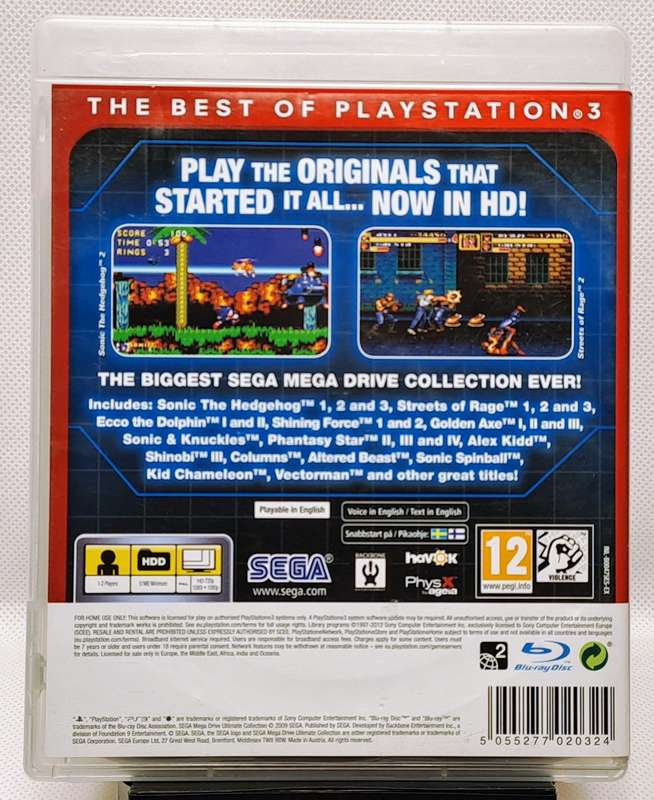 SEGA Mega Drive Ultimate Collection - Sony PlayStation 3 / PS3 Game