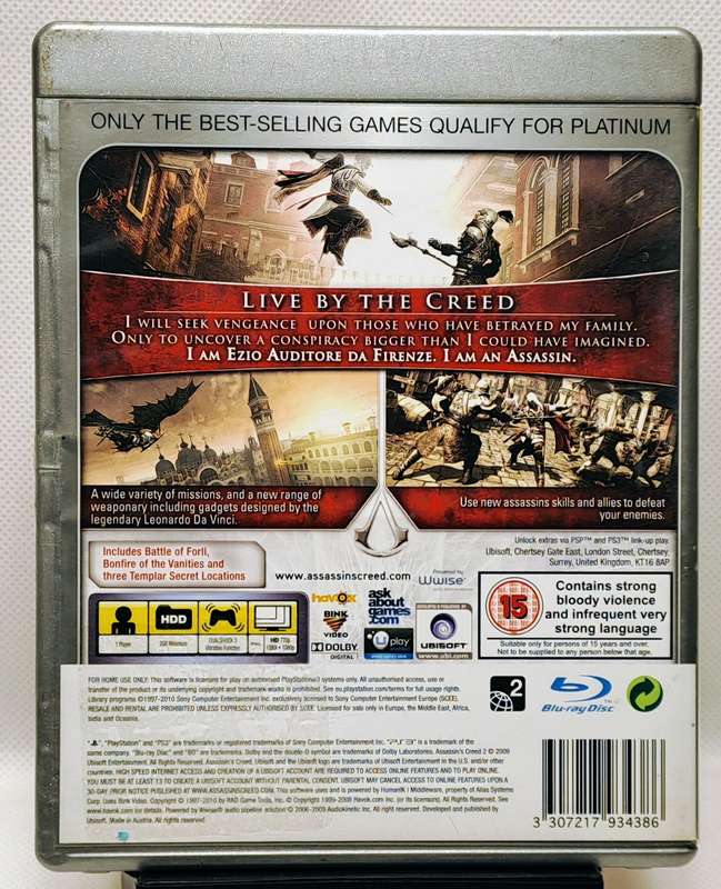 Assassin's Creed 2 (Assassin's Creed II) - Sony PlayStation 3 / PS3 Game (Platinum)