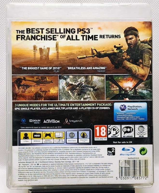 Call of Duty Black Ops - Sony PlayStation 3 / PS3 Game