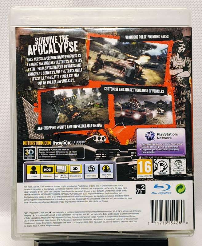 MotorStorm Apocalypse - Sony PlayStation 3 / PS3 Game