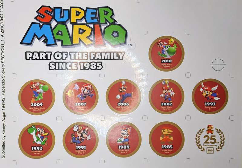 Nintendo 25th Anniversary Super Mario History CD with Booklet & SA Magazine with Stickers