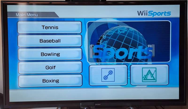 Nintendo Wii (Black) Console - WiiSports HDMI Bundle