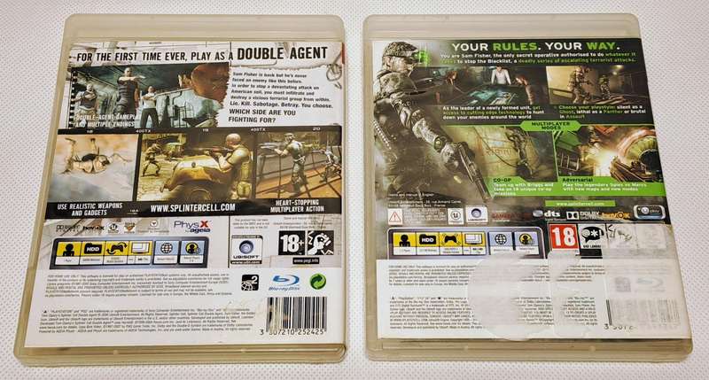 Tom Clancy's Splinter Cell Games Bundle - Sony PlayStation 3 / PS3 Games (2 Games)