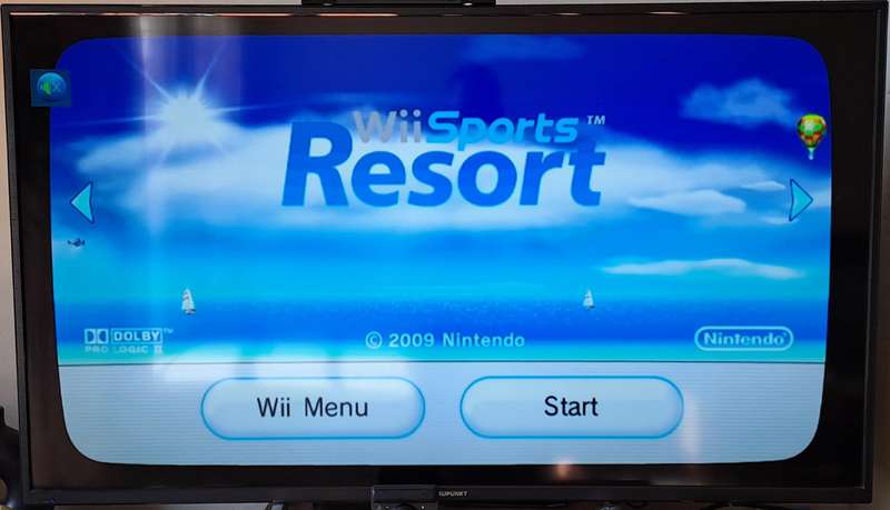 Nintendo Wii (Black) Console - WiiSports Resort HDMI Bundle
