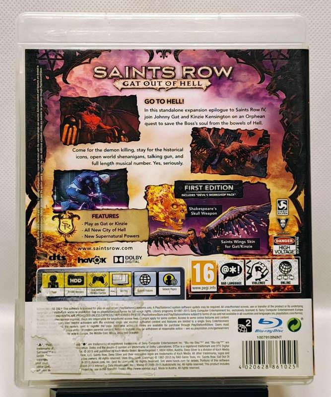 Saints Row: Gat Out of Hell (First Edition) - Sony PlayStation 3 / PS3 Game