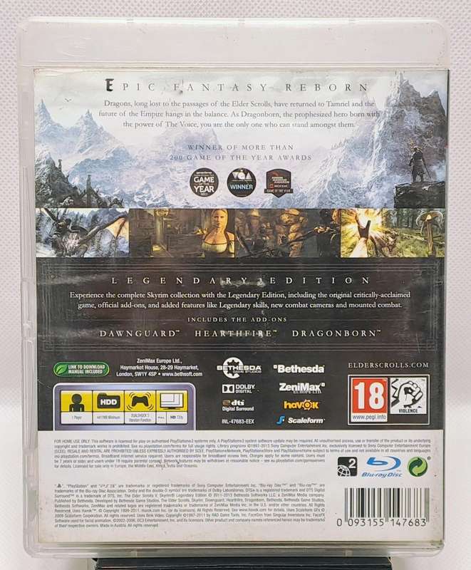 The Elder Scrolls V: Skyrim (Legendary Edition) - Sony PlayStation 3 / PS3 Game