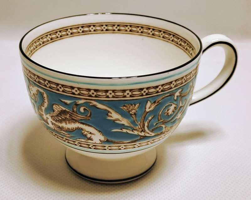 Wedgwood Florentine Turquoise Bone China Teacup Only (W2714)
