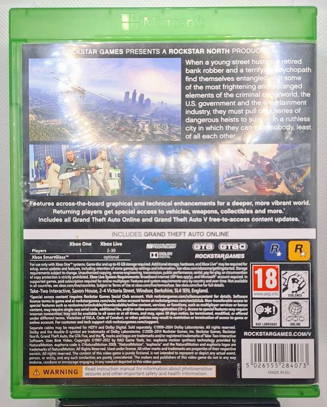 Grand Theft Auto V (GTA 5) - Xbox One Game