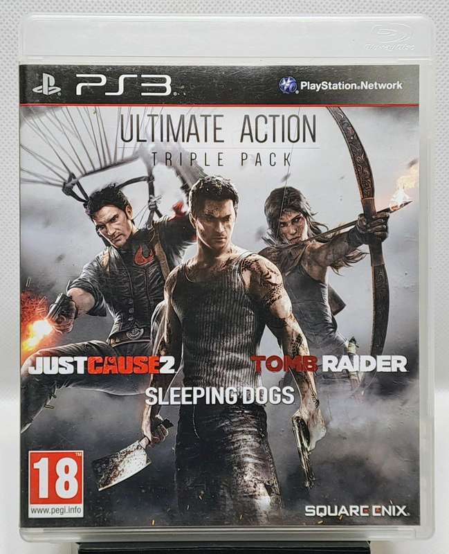 Ultimate Action Triple Pack  Sony PlayStation 3 / PS3 (Just Cause 2, Sleeping Dogs & Tomb Raider)