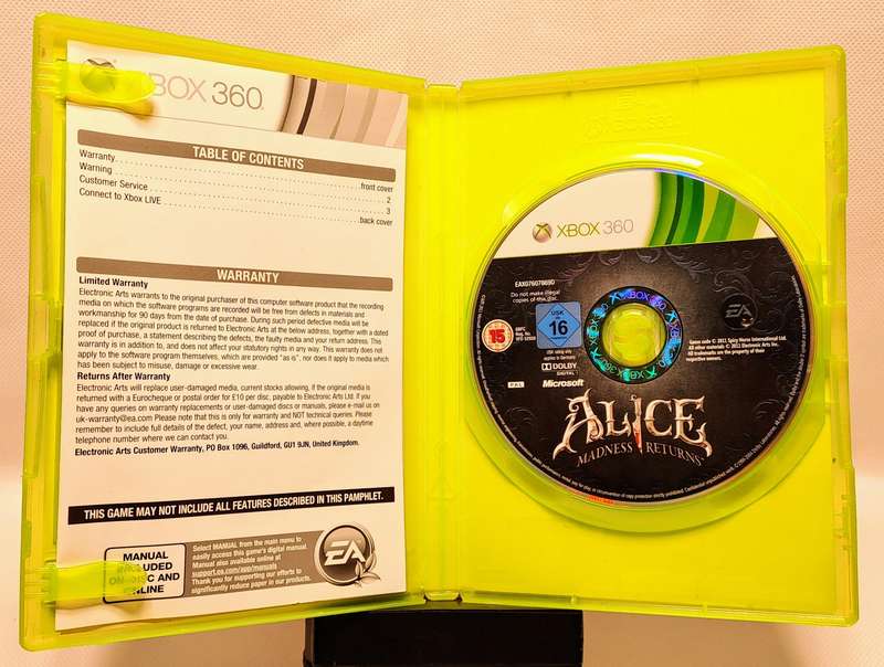 Alice Madness Returns - Microsoft Xbox 360 Game (Xbox One/Series Compatible)