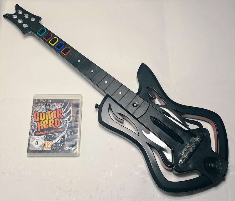 Guitar Hero: Warriors of Rock Bundle for Sony PlayStation 3 / PS3  Guitar + Receiver + Game (Rare)