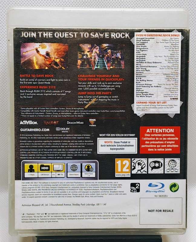 Guitar Hero: Warriors of Rock Bundle for Sony PlayStation 3 / PS3  Guitar + Receiver + Game (Rare)