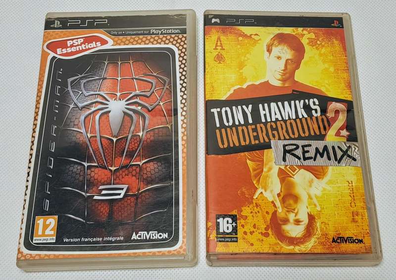PSP Games Bundle (Spiderman 3 + Tony Hawk Underground2 Remix) - PSP Games