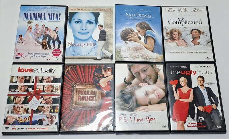Romantic Comedy & Drama DVD Bundle (8 Films)  Mamma Mia!, Notting Hill, The Notebook & More