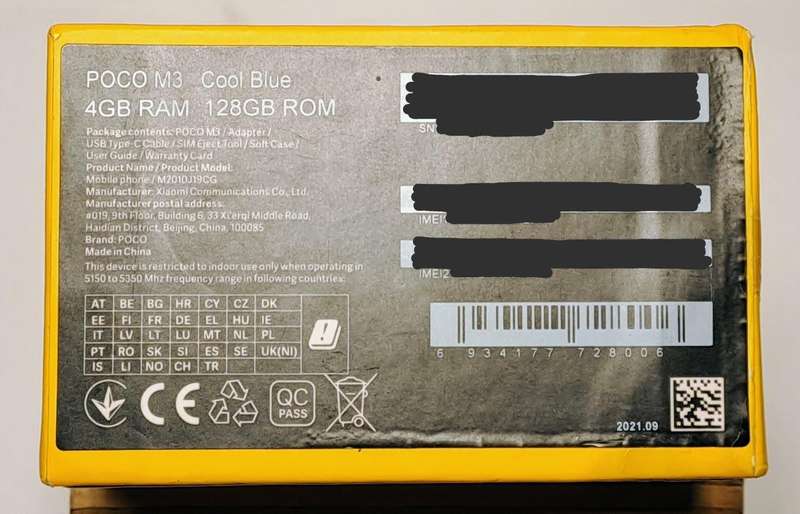 Xiaomi Poco M3 (Cool Blue) 4GB RAM 128GB ROM Smartphone