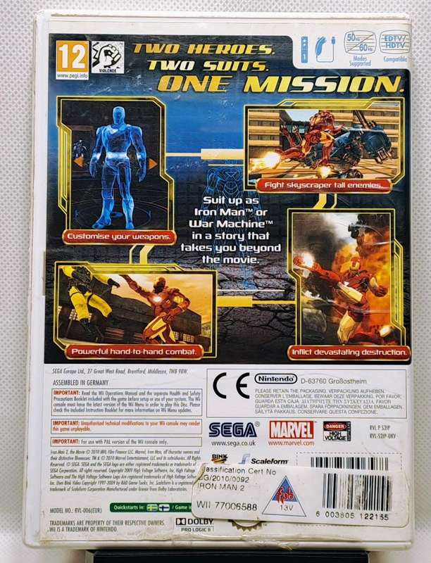 Iron Man 2 The Video Game - Nintendo Wii Game