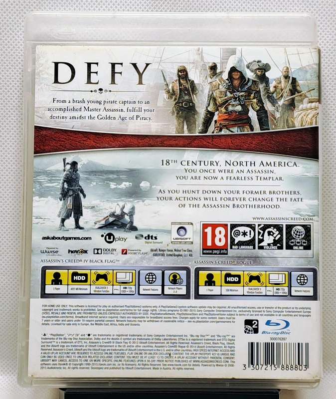 Assassins Creed IV Black Flag & Assassins Creed Rogue - Sony PlayStation 3 / PS3 Games
