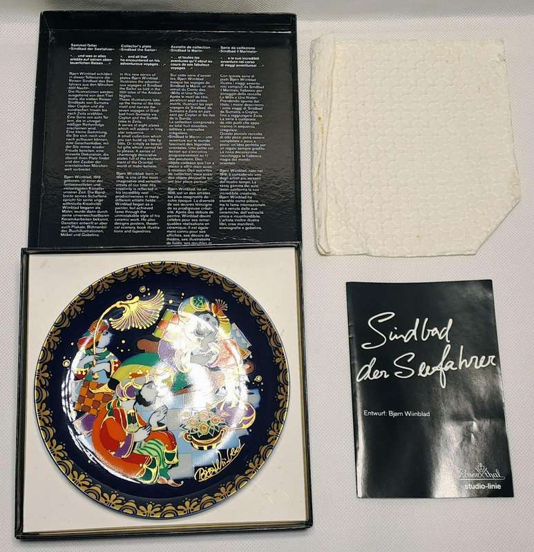 Rosenthal Studio-Line Sindbad der Seefahrer Collectors Plate  Motiv 8 by Bjørn Wiinblad
