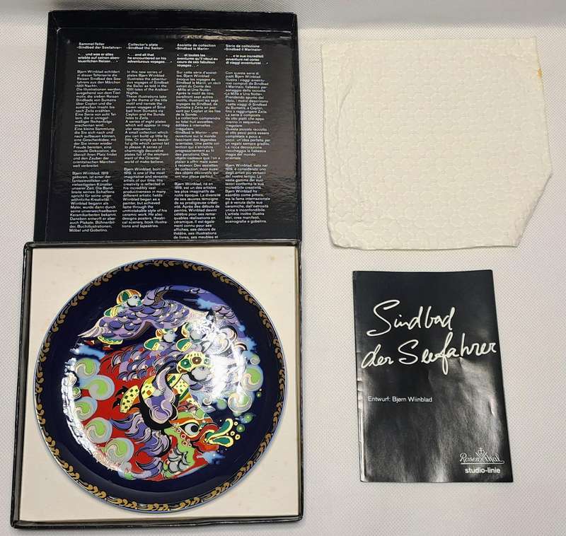 Rosenthal Studio-Line Sindbad der Seefahrer Collectors Plate  Motiv 2 by Bjørn Wiinblad