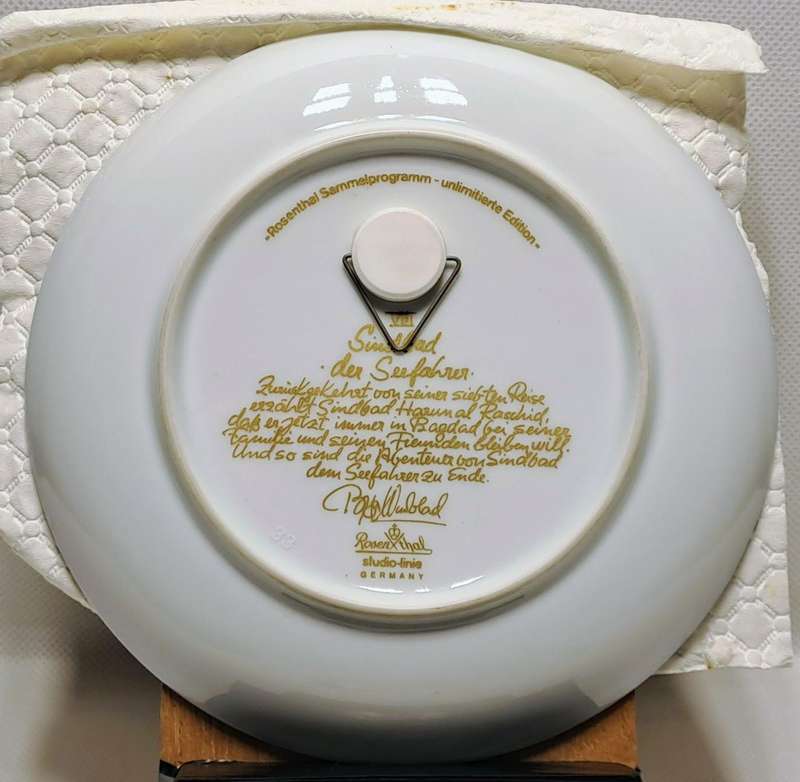 Rosenthal Studio-Line Sindbad der Seefahrer Collectors Plate  Motiv 8 by Bjørn Wiinblad