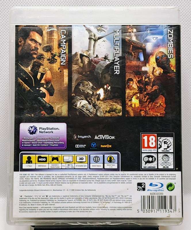 Call of Duty Black Ops II / 2 - Sony PlayStation 3 / PS3 Game