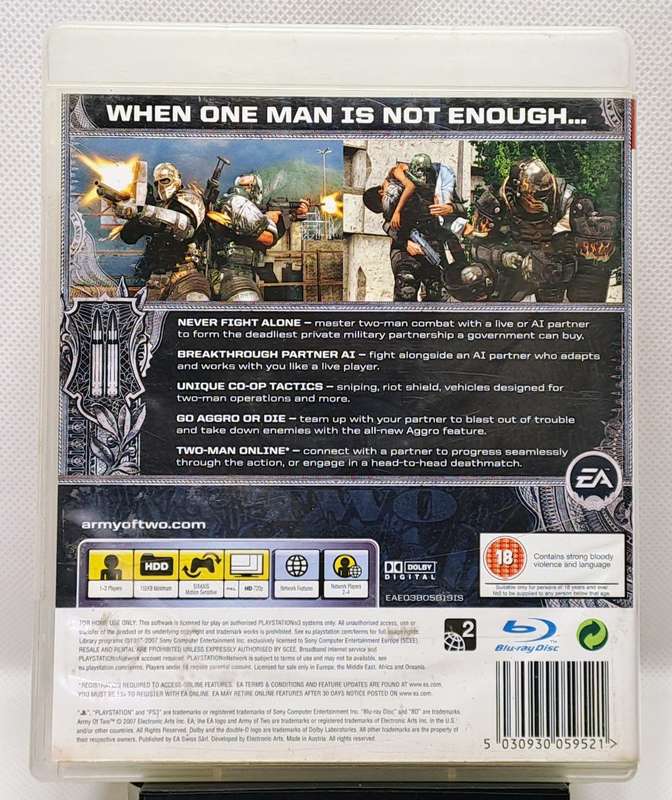 Army of Two - Sony PlayStation 3 / PS3 Game