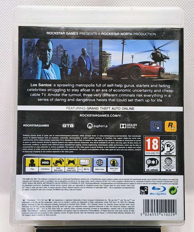 Grand Theft Auto V (GTA 5) - Sony PlayStation 3 / PS3 Game