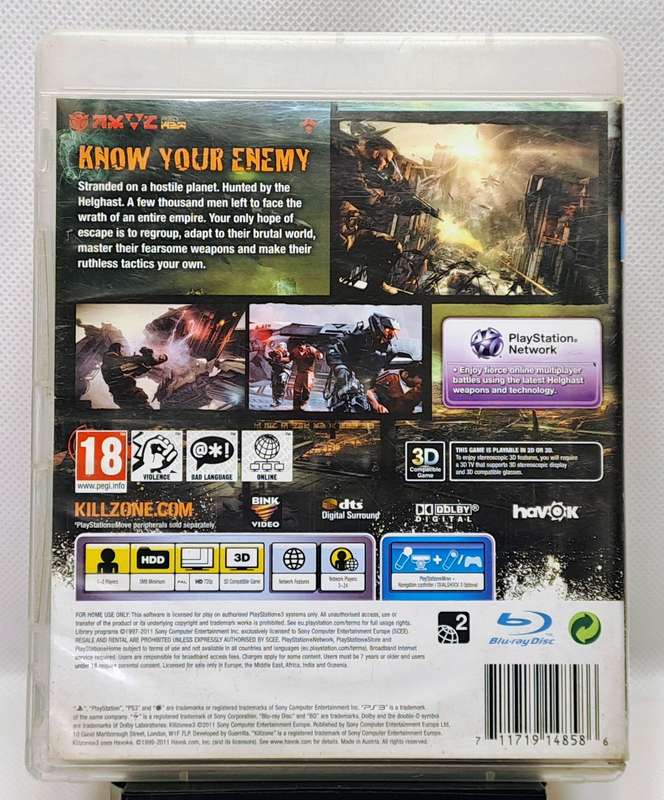Killzone 3 - Sony PlayStation 3 / PS3 Game