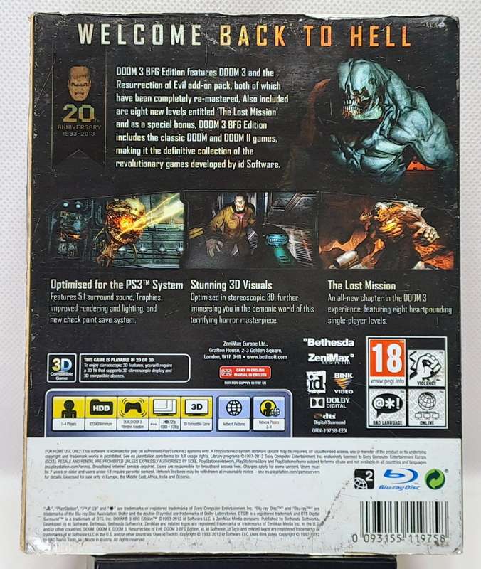 Doom 3 BFG Edition - Sony PlayStation 3 / PS3 Game