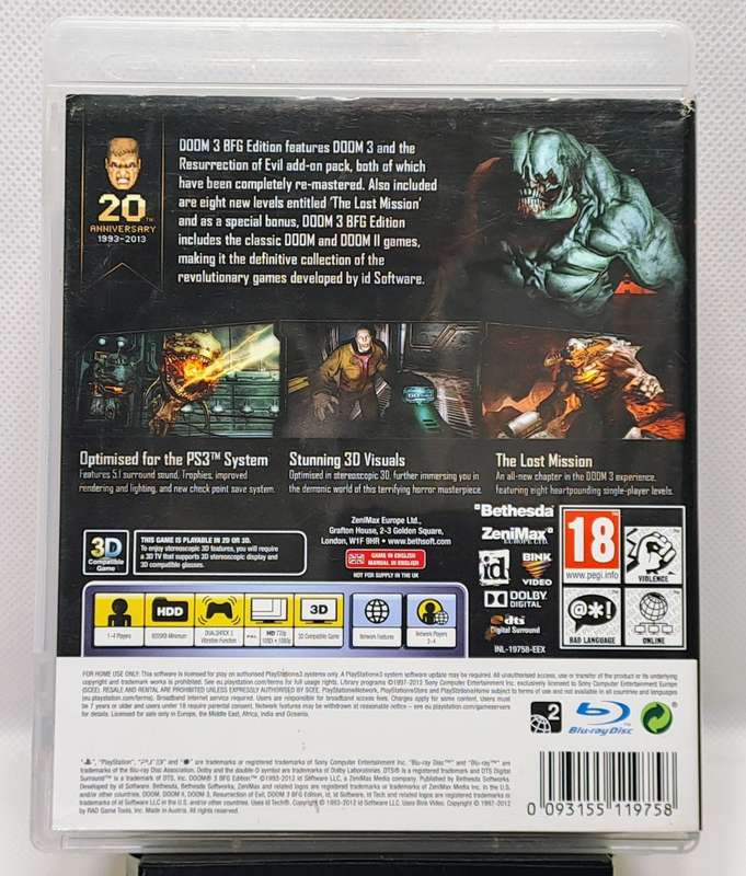 Doom 3 BFG Edition - Sony PlayStation 3 / PS3 Game
