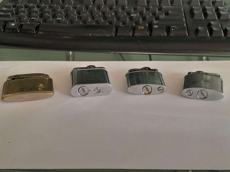 Full vintage pipe and cigarette lighters.benzyne