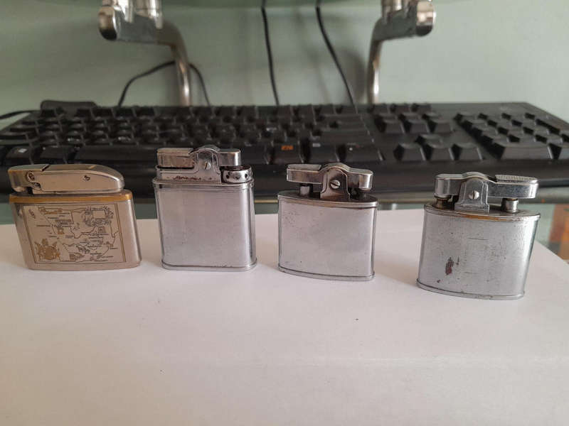 Full vintage pipe and cigarette lighters.benzyne