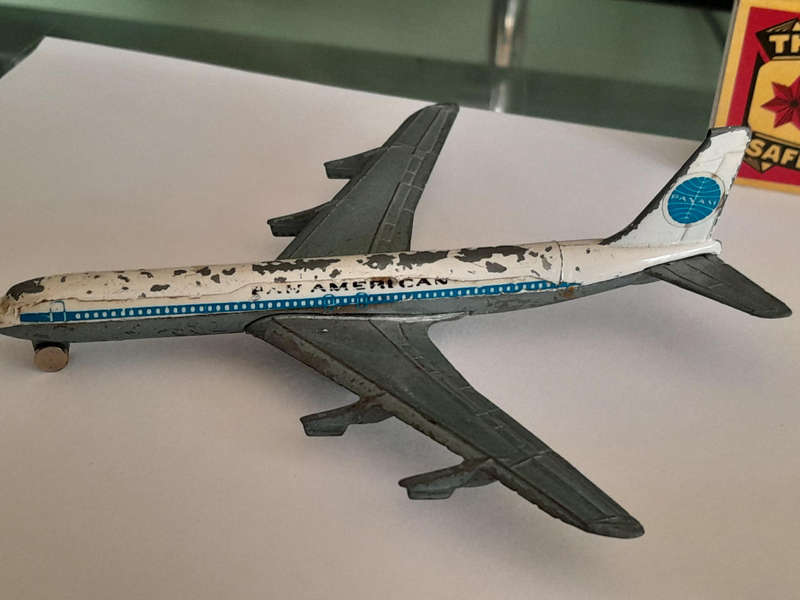 Vintage die cast Boeings 707 and 747