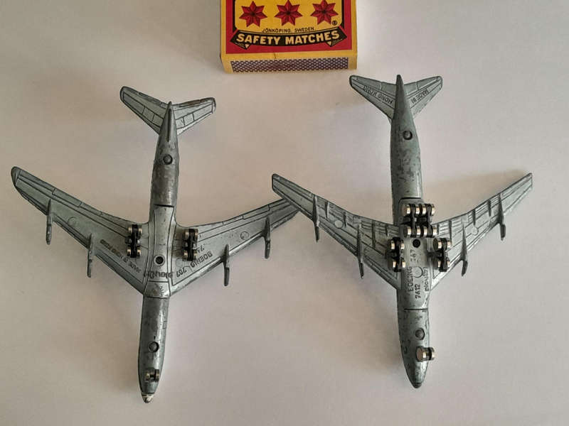 Vintage die cast Boeings 707 and 747