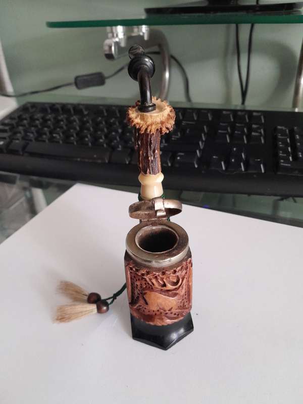 Alwetter 3462 deer pipe with stag/deer Antler.