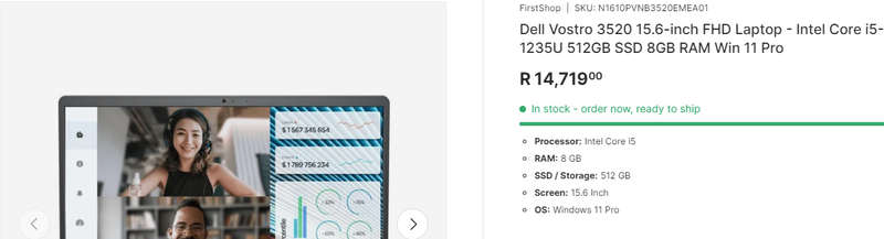 Dell Vostro 3520 12th GEN i5, 16GB RAM, 512GB SSD | FHD | Demo As New