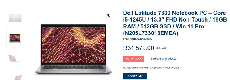 Dell Latitude 7330 Business Laptop | 12th Gen i5, 16GB Ram, 512GB SSD | Carbon fibre