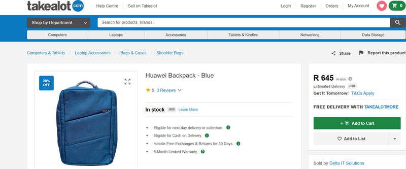 Huawei Backpack Laptop  |  16' Laptop Size