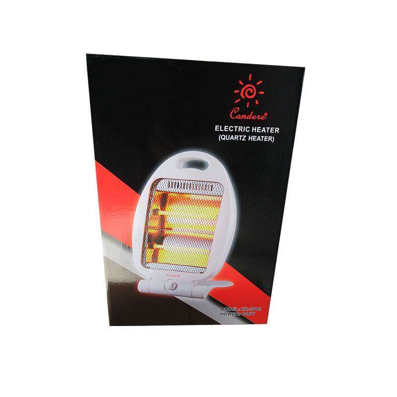 Condere 800W Electric Quartz Heater, 2 Heat Settings, 2 Quartz Tubes, Safety tip-over switch