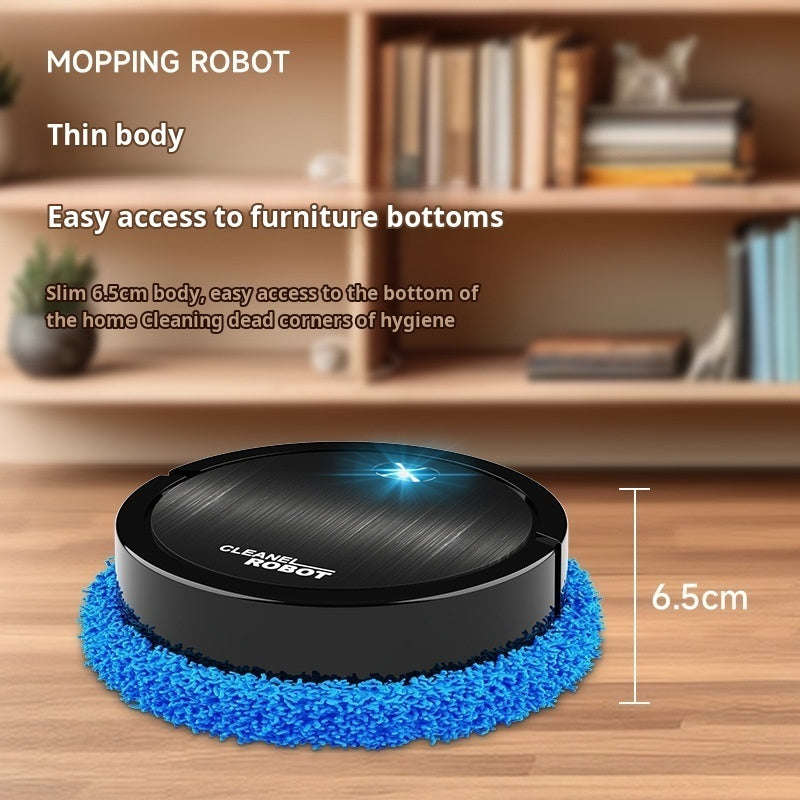 Intelligent fully automatic wet & dry mopping robot rechargeable, black or white, 3 In 1 function