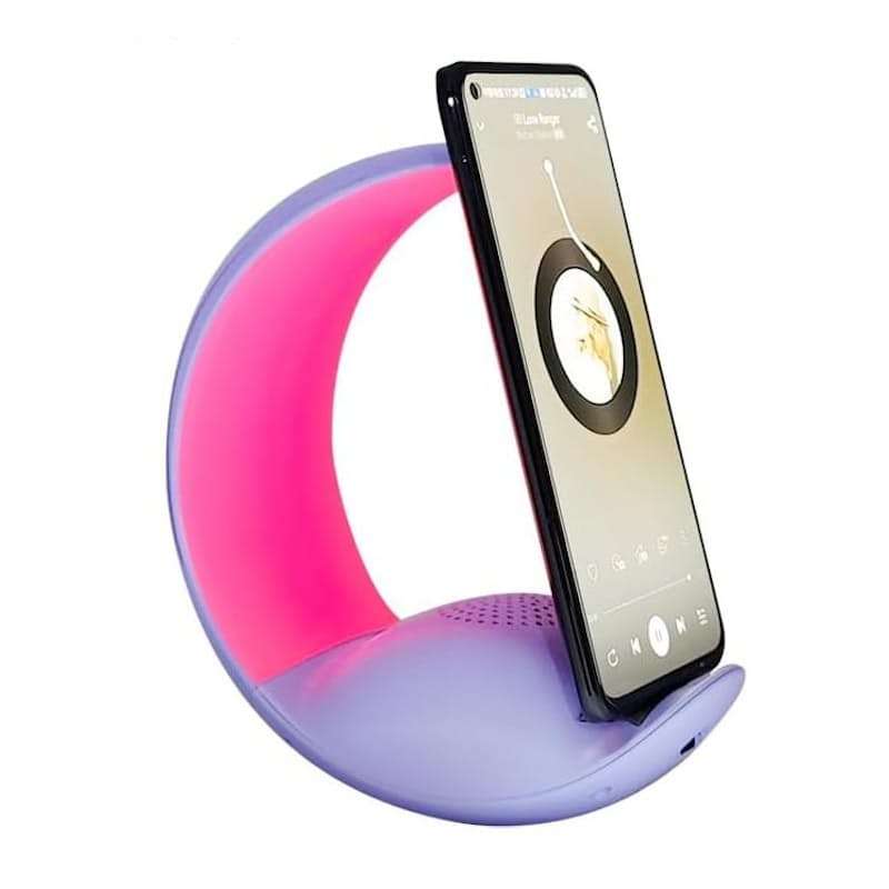 Moon touch speaker, LED Light and wireless speaker, ambient light, voice call, built-in battery