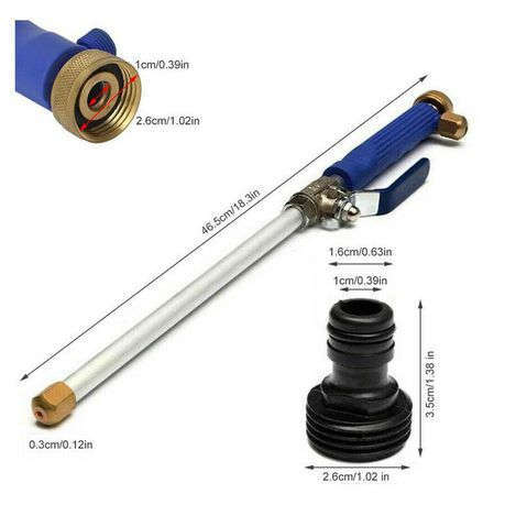 High-Pressure Water Gun Metal Hydro Jet Power Washer 2 in 1 Window Cleaner Spray Nozzle Car Washing