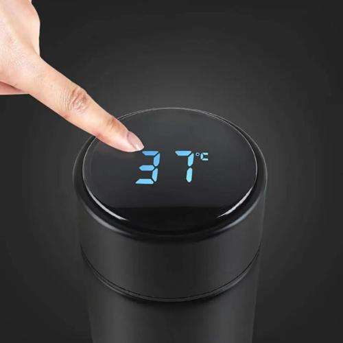 Stainless steel LED smart thermos bottle, temperature control, seal leakage prevention