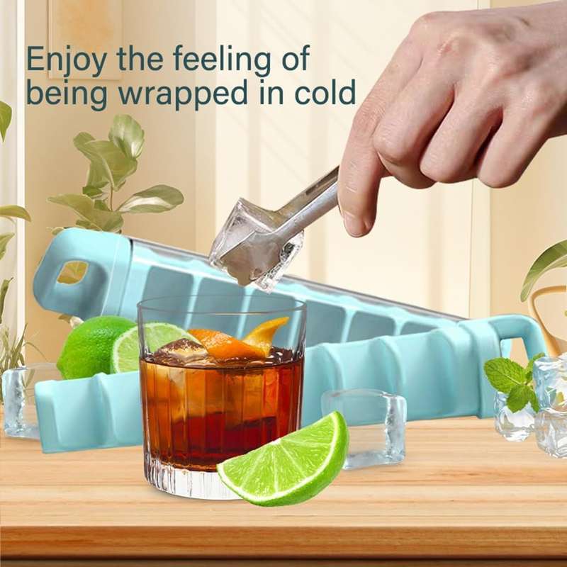 Ice Lattice Mold tray, Space Saving, makes 14 at a time, triangular ice, double sided ice grid