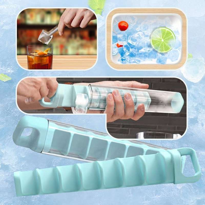 Ice Lattice Mold tray, Space Saving, makes 14 at a time, triangular ice, double sided ice grid