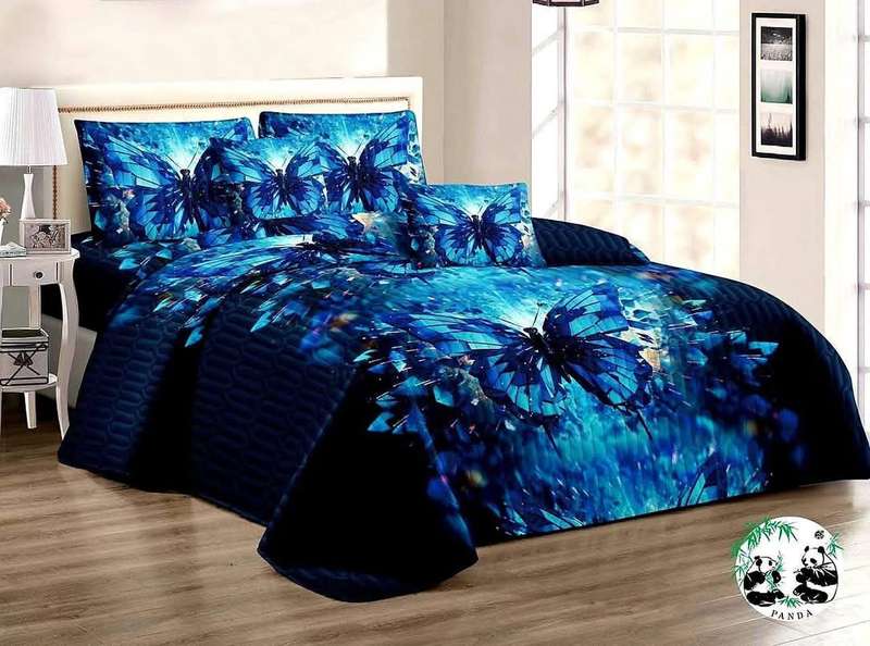 5pc Queen set bedspread , 2 standard + 2 continental pillow cases