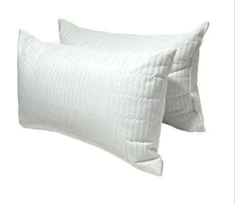 2-Pack cotton pillows, fibre fill, durable, super soft, dry cleanable,