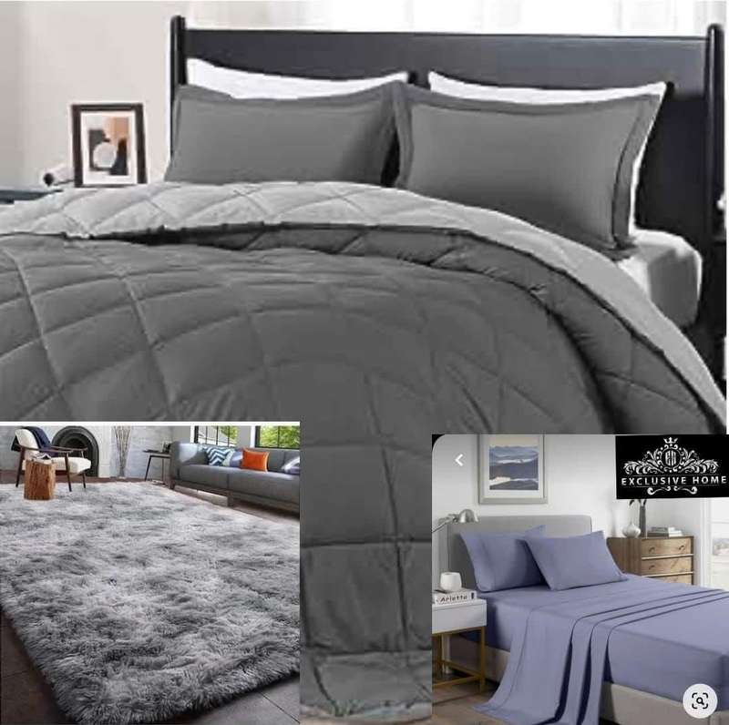 Large Luxury 10Pc Reversible Comforter Combo, Queen Size, also available in Double size