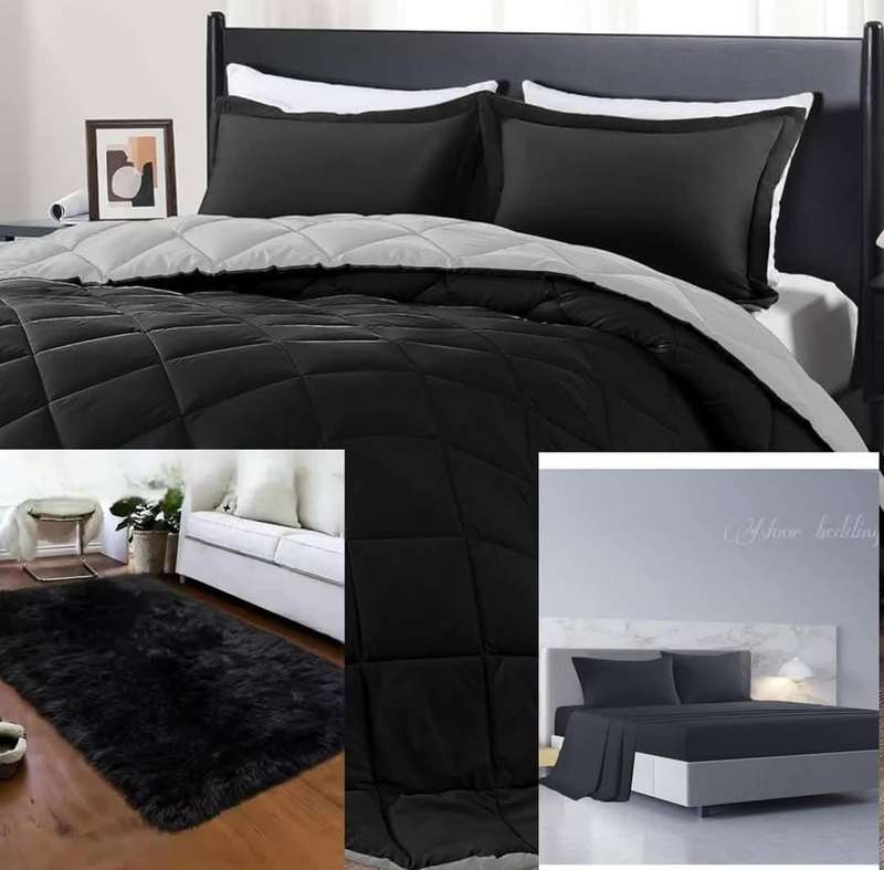 Large Luxury 10Pc Reversible Comforter Combo, Queen Size, also available in Double size