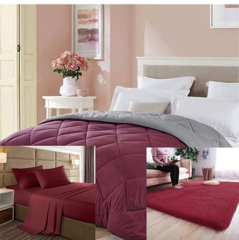 Large Luxury 10Pc Reversible Comforter Combo, Queen Size, also available in Double size